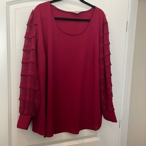Like new light weight long sleeve blouse LOFT plus!